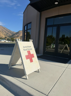 American Red Cross at Christ Center Church helping families in need.