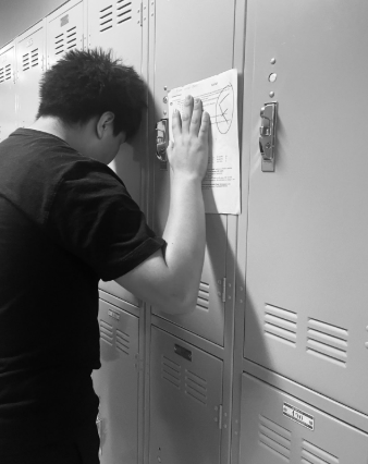 CHS sophomore Alvaro Ferrer poses to show the gravity of mental health problems among students.