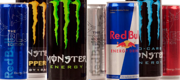 Different kinds of energy drinks.