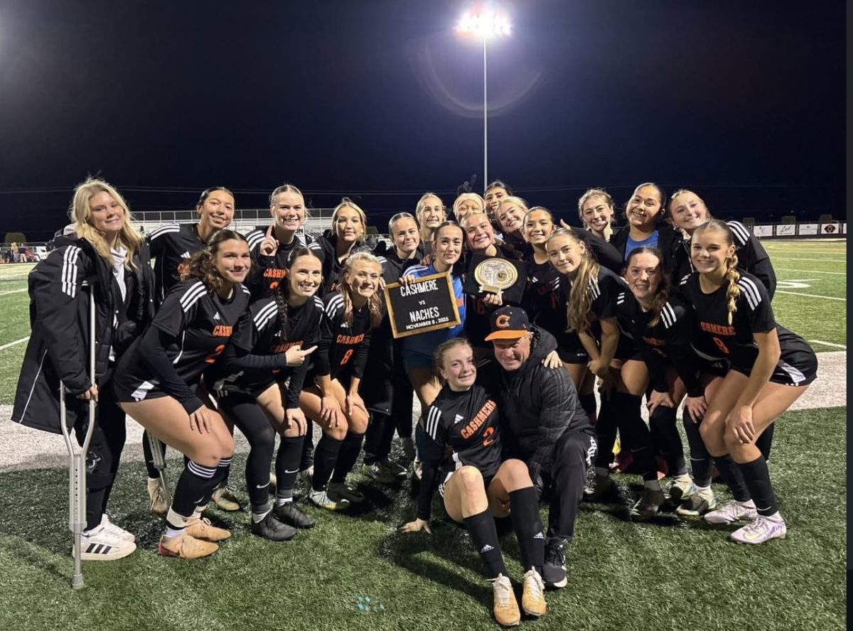 Girls celebrate a win in the district final