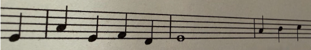 Photo of music notes.