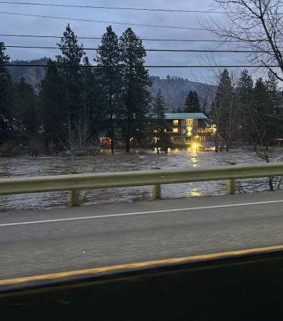 Riverfront Condos engulfed by the flood, located in Peshastin, WA.