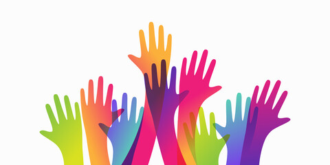Hands raising to volunteer
